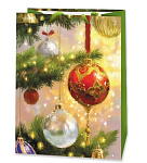 Antella Пакет подарочный бумажный новогодний 33х46х10 J игрушки